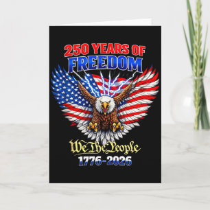 250 Years American 1776 2026 250th Usa Birthday 4t Card