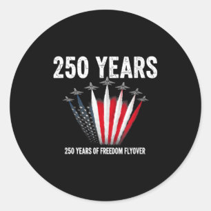 250 years american 1776 2026 250th usa birthday 4t classic round sticker