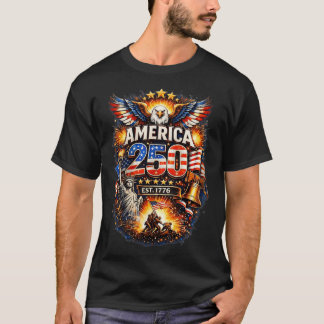 250 Years American 1776 2026 250th Usa Birthday 4t T-Shirt