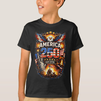 250 Years American 1776 2026 250th Usa Birthday 4t T-Shirt