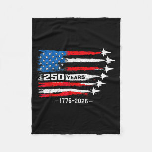 250 Years American 1776 2026 250th USA Birthday Fleece Blanket