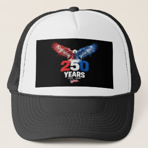 250 Years American 1776 2026 250th USA Patriotic Trucker Hat