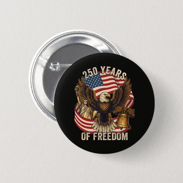 250 Years American 1776-2026 Button (Front & Back)