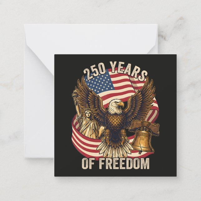 250 Years American 1776-2026 Note Card (Back)