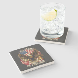 250 Years American 1776-2026 Stone Coaster