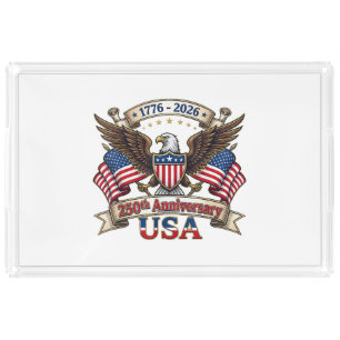 250 Years American 250th 4th of July Anniversary 1 Acrylic Tray