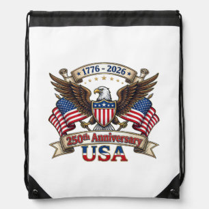 250 Years American 250th 4th of July Anniversary 1 Drawstring Bag