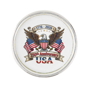250 Years American 250th 4th of July Anniversary 1 Lapel Pin