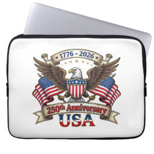 250 Years American 250th 4th of July Anniversary 1 Laptop Sleeve