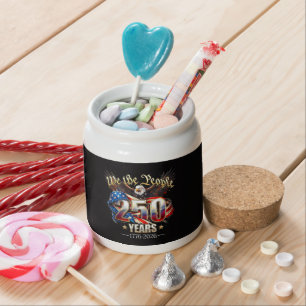 250 Years American 250th Anniversary 4th of July Candy Jar
