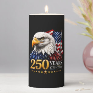 250 Years American 250th Anniversary Patriotic USA Pillar Candle