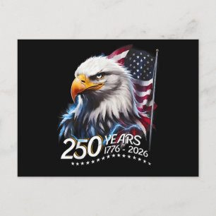 250 Years American 250th Anniversary Patriotic USA Postcard
