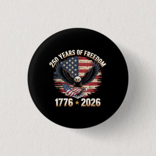 250 Years American 250th Anniversary US USA Flag 4 Button
