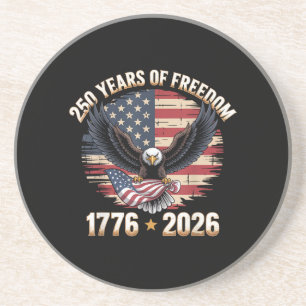 250 Years American 250th Anniversary US USA Flag 4 Coaster