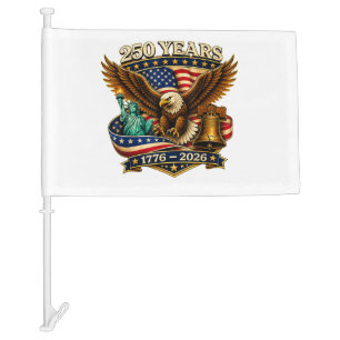 250 Years American 250th Anniversary USA Car Flag