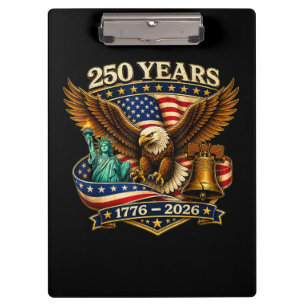 250 Years American 250th Anniversary USA Clipboard