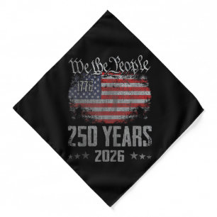 250 Years American 250th Anniversary USA Patriotic Bandana
