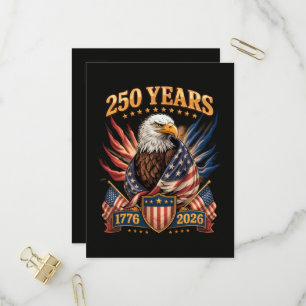 250 Years American 250th Anniversary Usa Patriotic Invitation Postcard