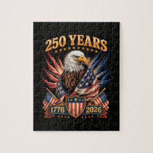 250 Years American 250th Anniversary Usa Patriotic Jigsaw Puzzle
