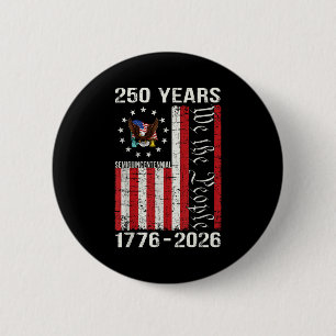 250 Years american 250th anniversary usa us flag 4 Button