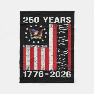 250 Years american 250th anniversary usa us flag 4 Fleece Blanket