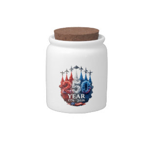 250 Years American 250th USA Patriotic 4th of July Candy Jar