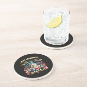 250 Years American Anniversary 1776-2026 USA Flag Coaster