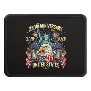 250 Years American Anniversary 1776-2026 USA Flag Hitch Cover