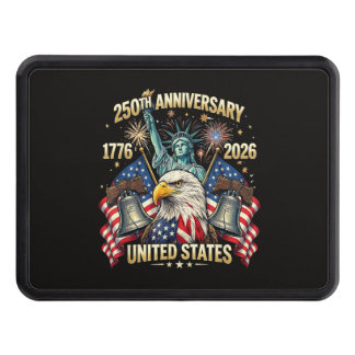 250 Years American Anniversary 1776-2026 USA Flag Hitch Cover