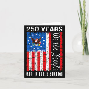 250 years american anniversary 250th usa flag 4th card