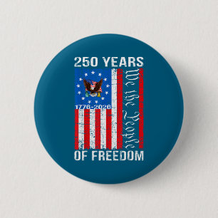 250 Years american anniversary 250th usa us flag 4 Button