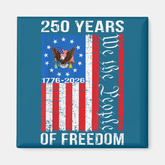 250 Years american anniversary 250th usa us flag 4 Magnet