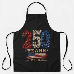 250 Years American Eagle Flag Patriotic  Apron
