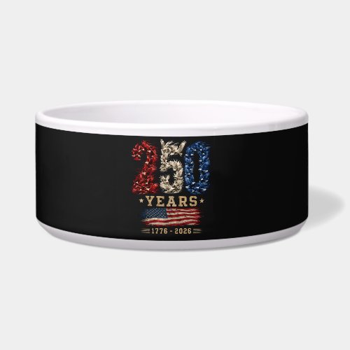250 Years American Eagle Flag Patriotic  Bowl