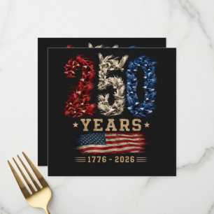 250 Years American Eagle Flag Patriotic Menu
