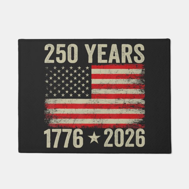 250 Years American Flag 1776-2026 Doormat (Front)