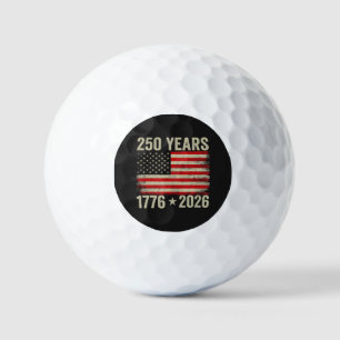 250 Years American Flag 1776-2026 Golf Balls