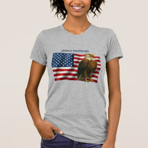 250 Years American Flag with a Bald Eagle URM T-Shirt