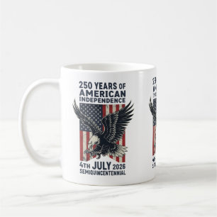 250 Years American Independence Patriotic Eagle Coffee Mug