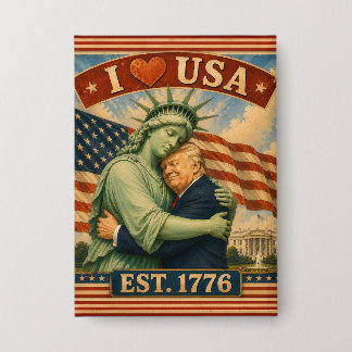250 Years American Pride Love USA Button