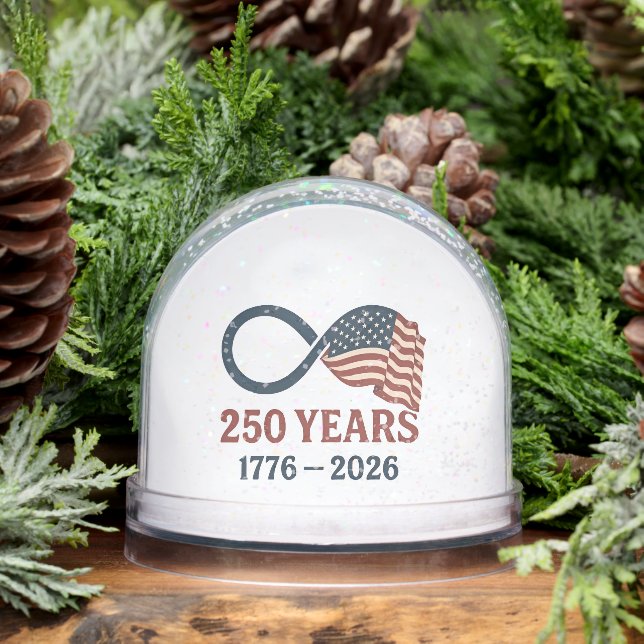 250 Years Anniversary 1776-2026 USA Patriotic  Snow Globe (Winter)