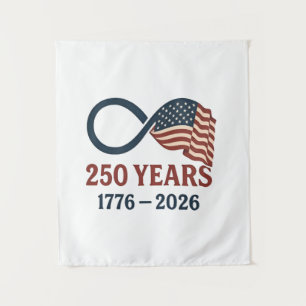 250 Years Anniversary 1776-2026 USA Patriotic  Tapestry