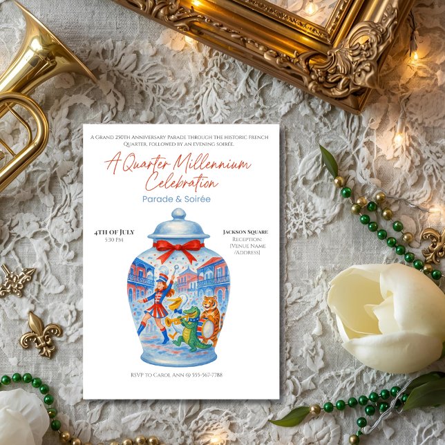 250 years Anniversary Ginger Jar Parade & Soirée Invitation (250 years Anniversary Ginger Jar Parade & Soirée)