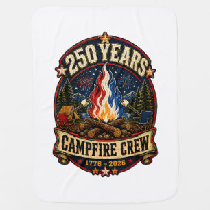 250 Years Campfire Crew 1776 2026 250th 4th July C Baby Blanket