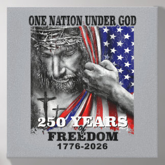 250 Years Dom 1776 2026 250th 4th July Canvas Photo Tile
