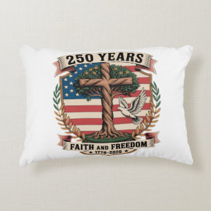250 Years Faith and Freedom Accent Pillow