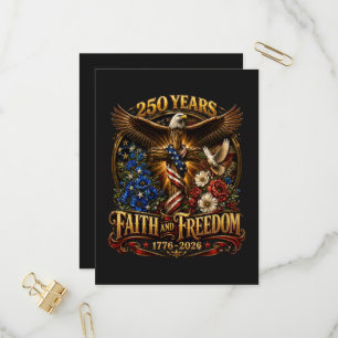 250 Years Faith And Freedom America Invitation Postcard