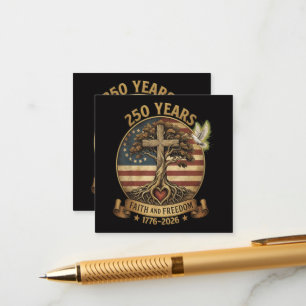 250 Years Faith and Freedom Christian  Enclosure Card