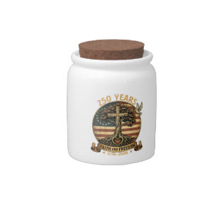 250 Years Faith and Freedom Christian USA 250th An Candy Jar