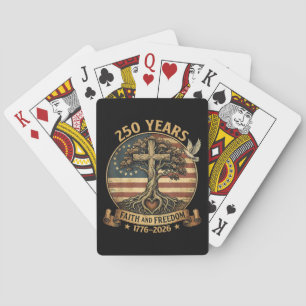 250 Years Faith and Freedom Christian USA 250th An Poker Cards